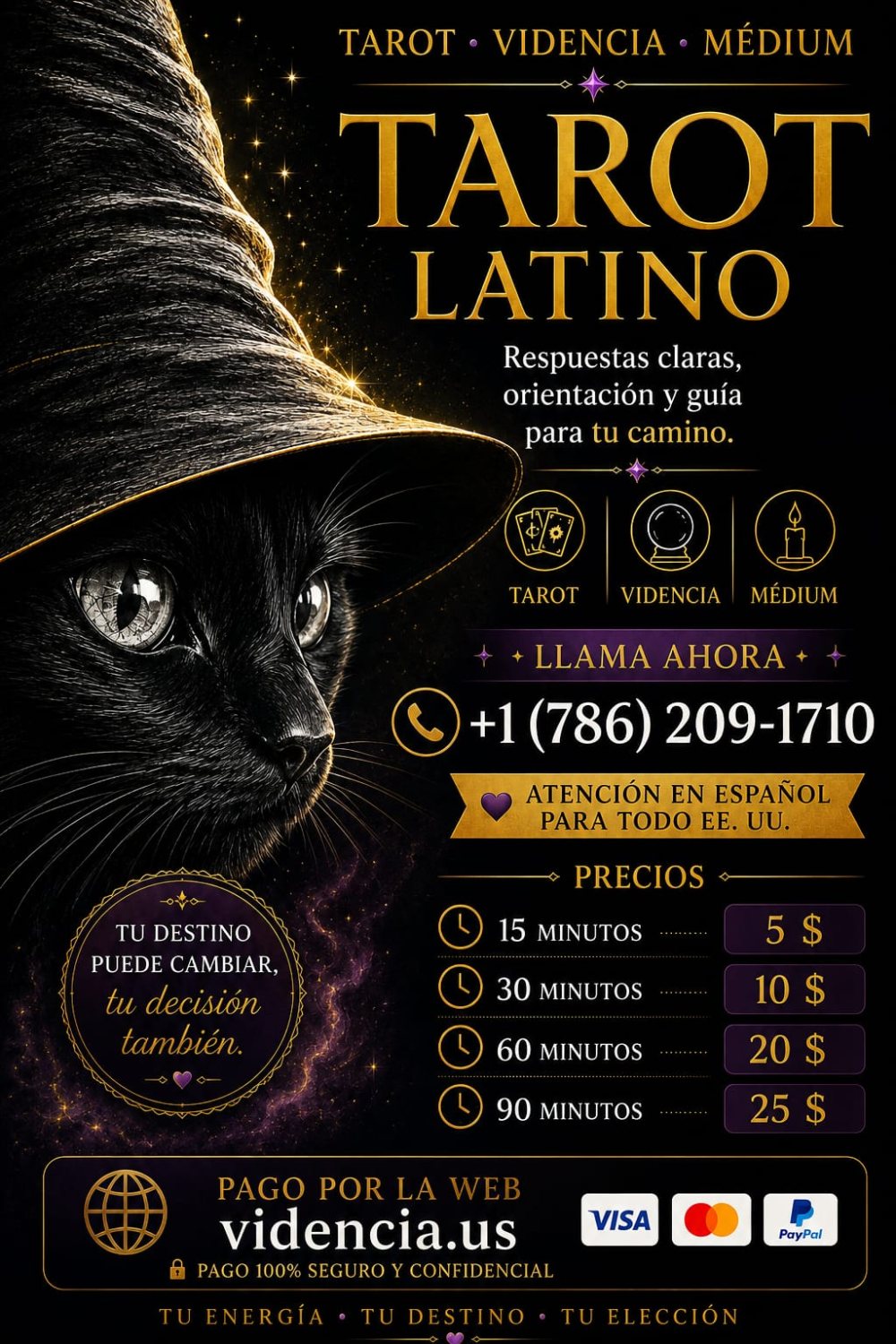 OFERTA TAROT CARDS · 15 MINUTOS $5