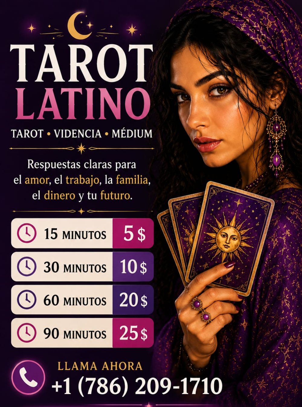 OFERTA TAROT TELEFÓNICO · 15 MINUTOS $5